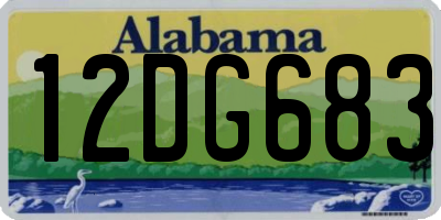 AL license plate 12DG683