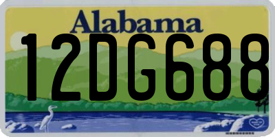 AL license plate 12DG688