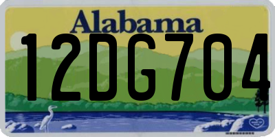 AL license plate 12DG704