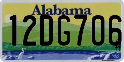 AL license plate 12DG706