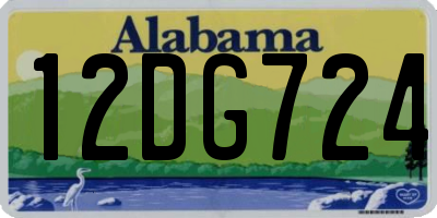 AL license plate 12DG724