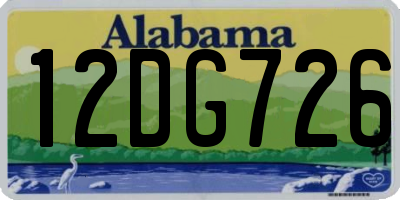 AL license plate 12DG726