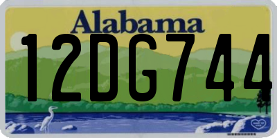 AL license plate 12DG744