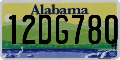 AL license plate 12DG780