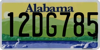 AL license plate 12DG785