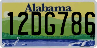 AL license plate 12DG786