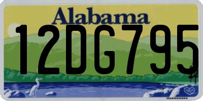 AL license plate 12DG795