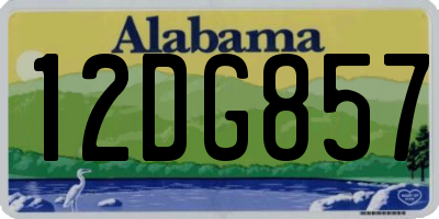 AL license plate 12DG857