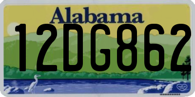 AL license plate 12DG862