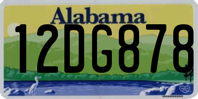 AL license plate 12DG878