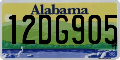 AL license plate 12DG905