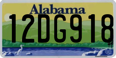 AL license plate 12DG918