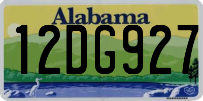 AL license plate 12DG927