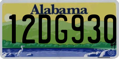 AL license plate 12DG930