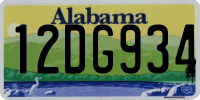 AL license plate 12DG934