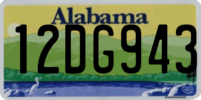 AL license plate 12DG943