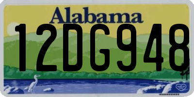AL license plate 12DG948