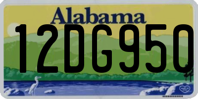 AL license plate 12DG950