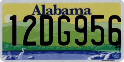 AL license plate 12DG956