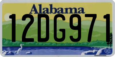 AL license plate 12DG971