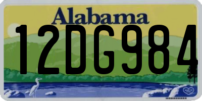 AL license plate 12DG984