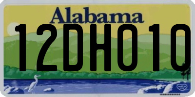 AL license plate 12DH010