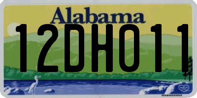 AL license plate 12DH011