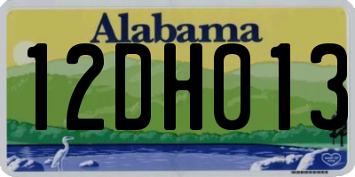 AL license plate 12DH013