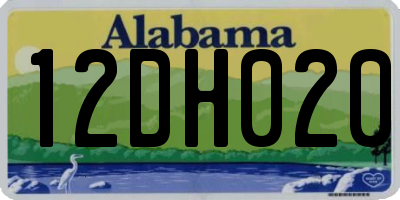 AL license plate 12DH020
