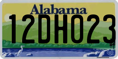 AL license plate 12DH023