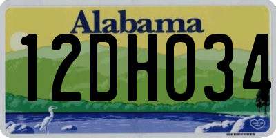 AL license plate 12DH034