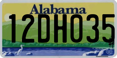 AL license plate 12DH035