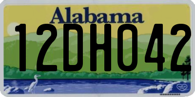 AL license plate 12DH042