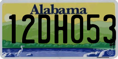 AL license plate 12DH053
