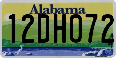AL license plate 12DH072
