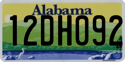 AL license plate 12DH092