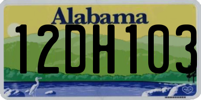 AL license plate 12DH103