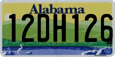 AL license plate 12DH126