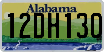 AL license plate 12DH130