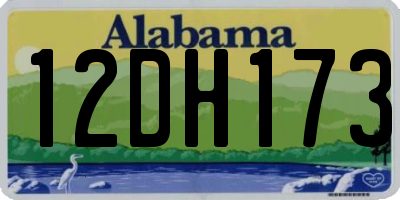 AL license plate 12DH173