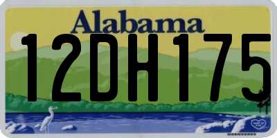 AL license plate 12DH175