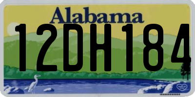 AL license plate 12DH184