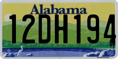 AL license plate 12DH194