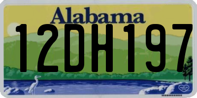 AL license plate 12DH197
