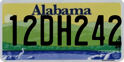 AL license plate 12DH242