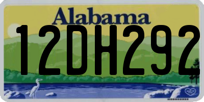 AL license plate 12DH292