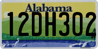 AL license plate 12DH302