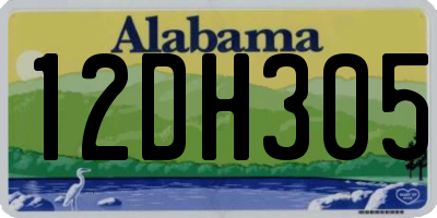AL license plate 12DH305