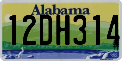 AL license plate 12DH314