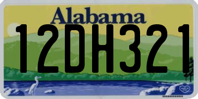 AL license plate 12DH321